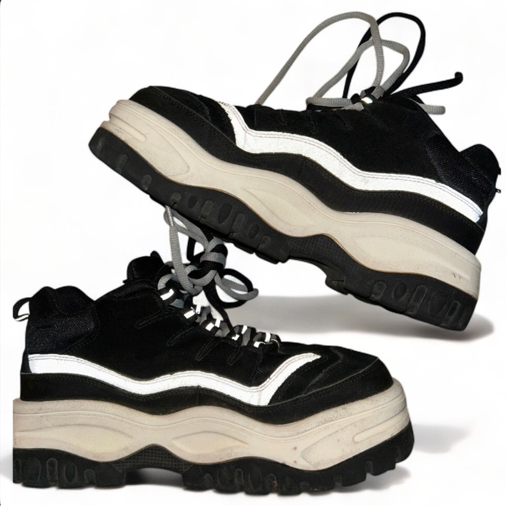 Rave Light Pro Era Reactive Black and White Chunky Platform Sneakers